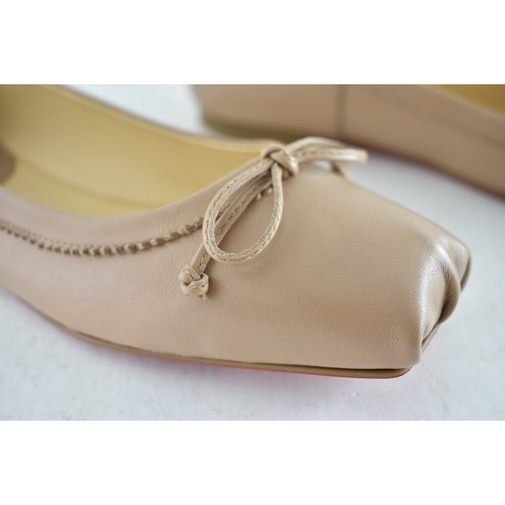 Christian Louboutin Mamadrague Flat Nude Blush Beige Nappa Ballet Ballerina 40 - Picture 10 of 16
